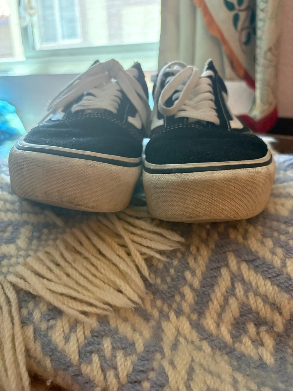 Vans Black & White Platform Low-Top Old Skool Sneakers